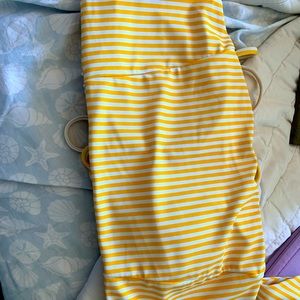 High waisted bandeau bathing suit